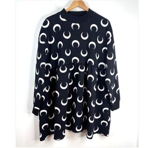 Black Friday Moon Sweatshirt Dress XL Pockets Goth Whimsigoth Witchy Celestial